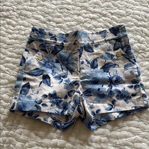Janie and Jack Blue and White High Waist Shorts